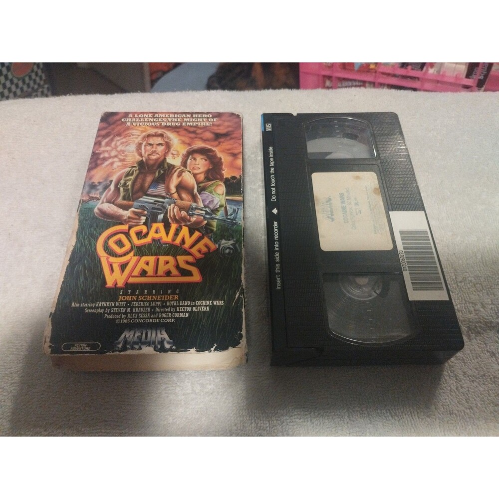 Cocaine Wars - VHS Video Tape 1989 Action Movie Media Film John Schneider - RARE